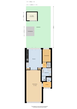 Floorplan - Schieweg 218A, 3038 BN Rotterdam